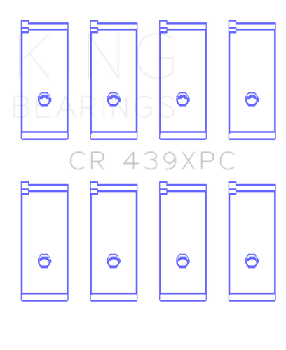 King Engine Bearings CR439XPCSTDX - King Honda B18A1/B18B1 pMaxKote Performance Rod Bearing Set - Size STDX
