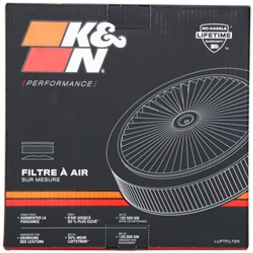 K&N 60-1260 - Universal Custom Air Filter - Round 5.125in Flange / 14in OD / 5.125in ID / 5.625in Height