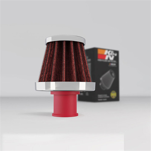 K&N 62-1600RD - 2in Base OD x .375in Flange ID x 1.75in H Rubber Base Crankcase Vent Filter