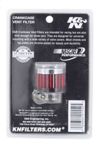K&N 62-2480 - Rubber Base Crankcase Vent Filter - 0.55in Flange ID 1.375in OD 1.125in Height K&N 62-2480 - Rubber Base Crankcase Vent Filter - 0.55in Flange ID 1.375in OD 1.125in Height