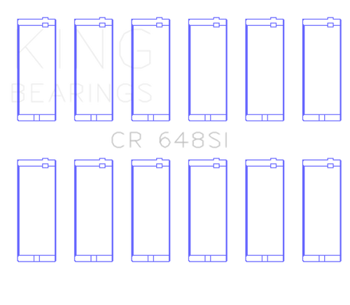King Engine Bearings CR648SI020 - King Jeep 232CI/242CI/248CI / Rambler 232CI (Size .020) Connecting Rod Bearing Set