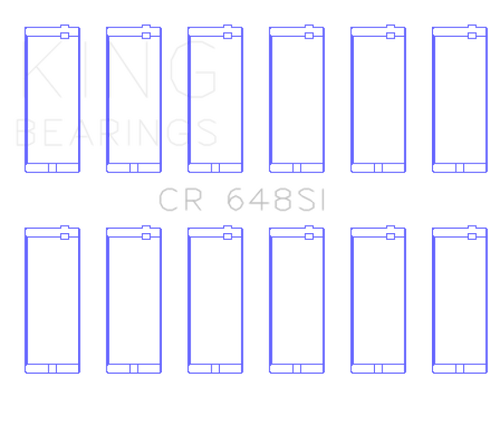 King Engine Bearings CR648SI040 - King Jeep 232CI/242CI/248CI / Rambler 232CI (Size .040) Connecting Rod Bearing Set