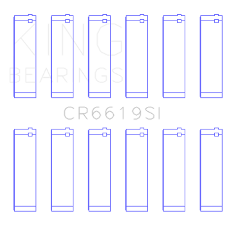 King Engine Bearings CR6619SI1.0 - Ford V6 (Size +1.0mm) Connecting Rod Bearing Set