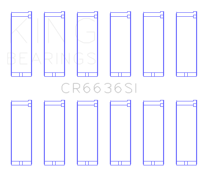 King Engine Bearings CR6636SI 020 - CONNECTING ROD BEARING SET For CHRYSLER Y6 239 (3.9L)