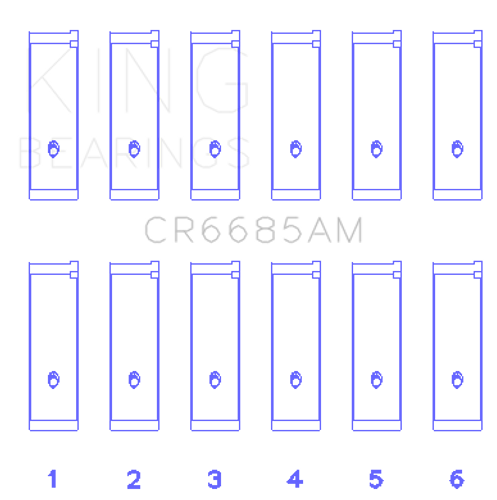 King Engine Bearings CR6685AM0.75 - Isuzu 6Vd1 (Size +0.75mm) Connecting Rod Bearing Set King Engine Bearings CR6685AM0.75 - Isuzu 6Vd1 (Size +0.75mm) Connecting Rod Bearing Set