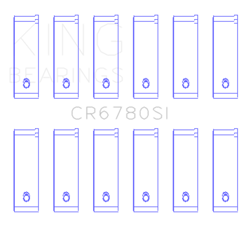 King Engine Bearings CR6780SI0.5 - Chrysler 2.7L (Size +0.50mm) Connecting Rod Bearing Set