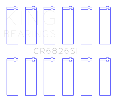 King Engine Bearings CR6826SI - King Holden 175/190 3.6L Connecting Rod Bearing Set