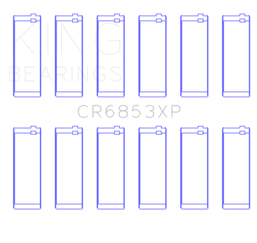 King Engine Bearings CR6853XPSTDX - King BMW S50B32 +.025mm Standard .709in Length Con Rod Bearing Set