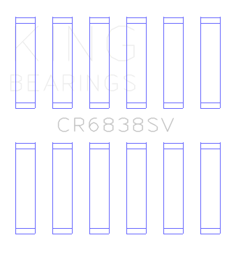 King Engine Bearings CR6838SV 010 - CONNECTING ROD BEARING SET For LANDROVER 2.7L TDV6 SPUTTER REPLACEMENT