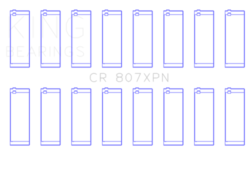 King Engine Bearings CR807XPNSTDX - King Chevy LS1/LS6/LS3 Performance Rod Bearing Set - Size STDX