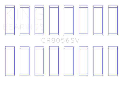 King Engine Bearings CR8056SV0.5 - King Ford 6.7 Power Stroke V8 Diesel (Size 0.05) Connecting Rod Bearing Set