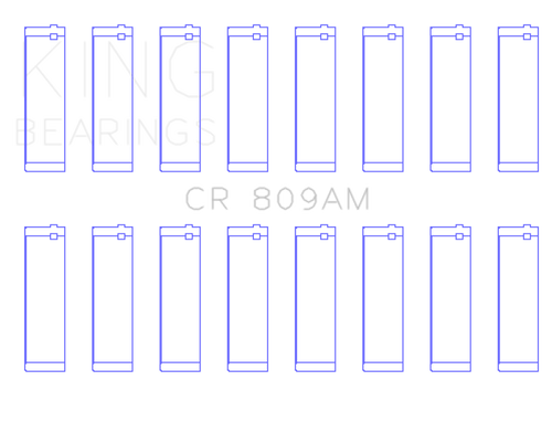 King Engine Bearings CR809AM - King Ford 330/332/352/360/390/410/248 Engine Rod Bearings
