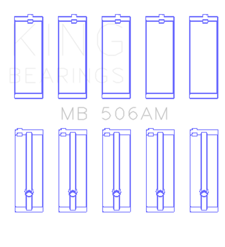King Engine Bearings MB 506AM0.25 - MAIN BEARING SET For TOYOTA 22R