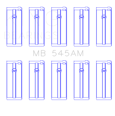 King Engine Bearings MB 545AM0.75 - MAIN BEARING SET For FORD N4A, NE/L/N, JCC, LCJ, LSE