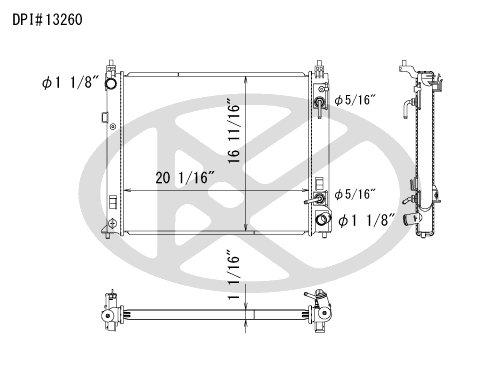 Koyo A13260 - rad  Radiator