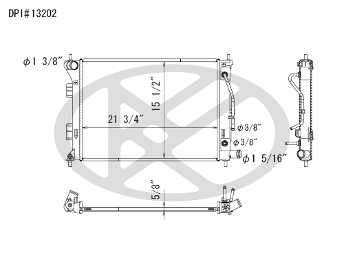 Koyo A13202 - rad  Radiator