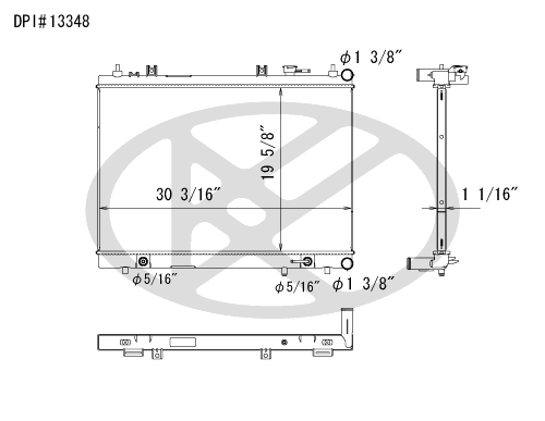 Koyo A13348 - rad  Radiator