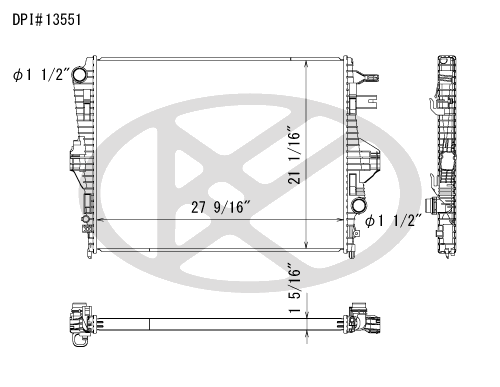 Koyo A13551 - rad  Radiator