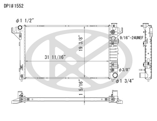 Koyo A1552 - rad  Radiator