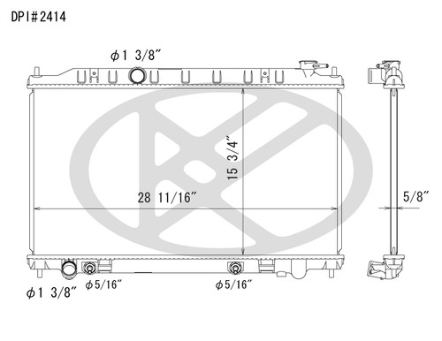 Koyo A2414 - rad  Radiator