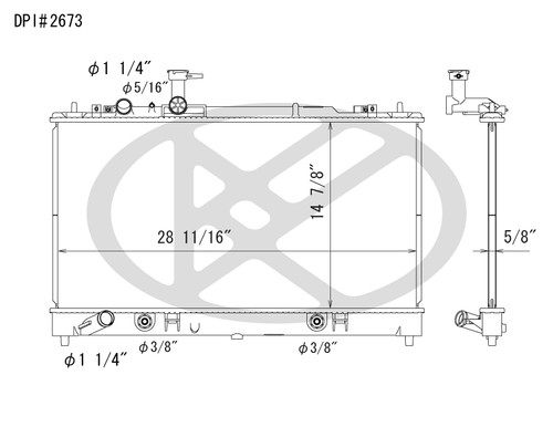 Koyo A2673 - rad  Radiator