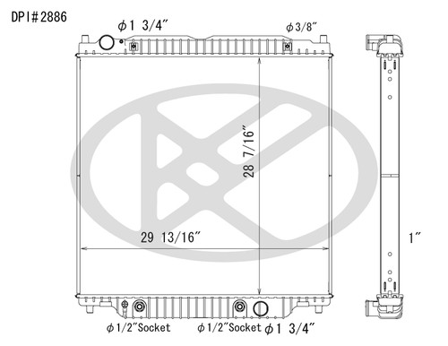Koyo A2886 - rad  Radiator