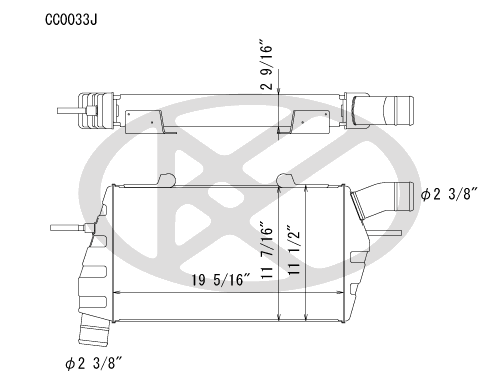 Koyo CC0033 - rad  Intercooler