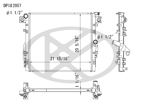Koyo A2957 - rad  Radiator