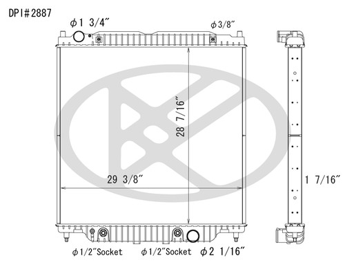 Koyo A2887 - rad  Radiator