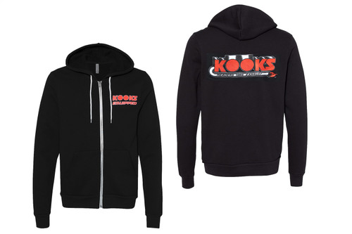 Kooks HS-100607-01 - Logo Zip Up Hoodie Black - Medium