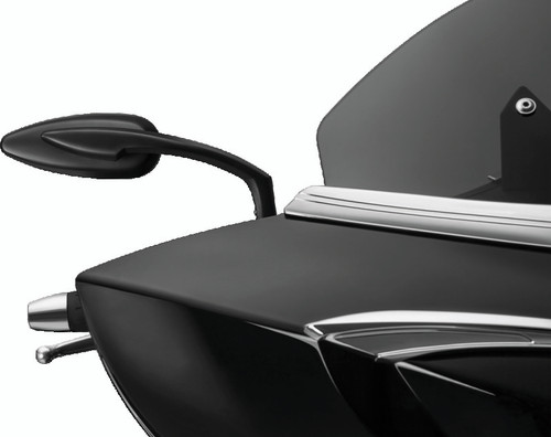 Kuryakyn 1708 - Teardrop Mirrors Satin Black