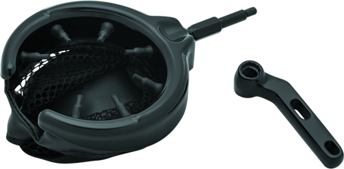 Kuryakyn 1738 - Drink Holder With Basket Perch Mount Gloss Black