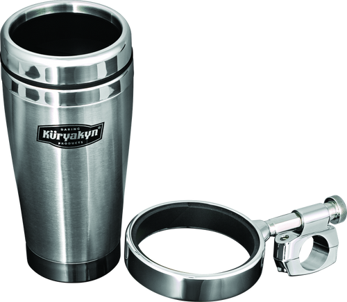 Kuryakyn 1464 - Drink Holder With Stainless Steel Mug 1in Bar Clamp Chrome