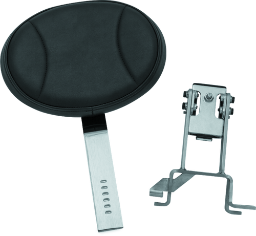 Kuryakyn 1628 - Plug-N-Go Driver Backrest 14-Up Indian Black Pad, Chrome