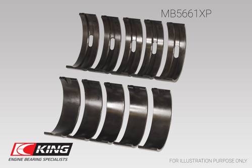 King Engine Bearings MB5661XPSTDX - King Audi/VW ADZ/ AWT/ APK/ BHP/ BPY/ AKS (Size STDX) Main Bearing Set
