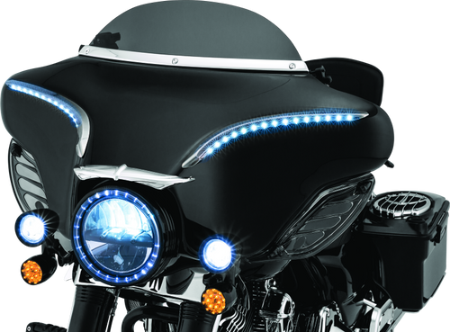 Kuryakyn 1310 - Smooth Windshield Trim 96-13 Touring Chrome