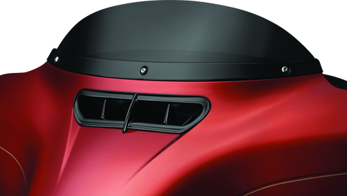 Kuryakyn 1389 - Smooth Windshield Trim 14-Up Touring Gloss Black