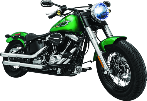 Kuryakyn 1766 - Heavy Industry Mirrors Satin Black & Chrome
