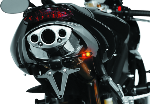 Kuryakyn 2534 - Micro 1000 Dual Fuction Smoke Lens Red/Red/Amber Satin Black