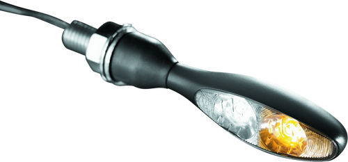 Kuryakyn 2531 - Micro 1000 Clear Lens White/Amber Satin Black