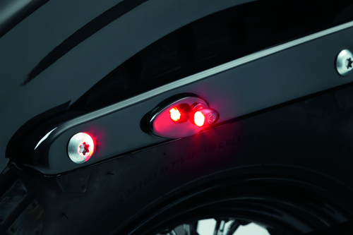 Kuryakyn 2575 - Kellerman Atto Clear Lens Red Run-Brake Satin Black