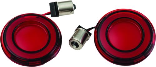 Kuryakyn 2908 - Tracer L.E.D. Front Turn Signal Insert Red Light Red Lens 1156