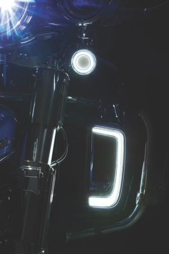 Kuryakyn 2902 - Tracer L.E.D. Front Turn Signal Insert, White/Amber Light, Smoke Lens 1157