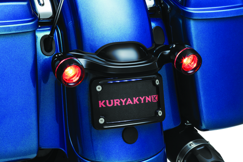 Kuryakyn 3147 - Curved License Plate Mount Black