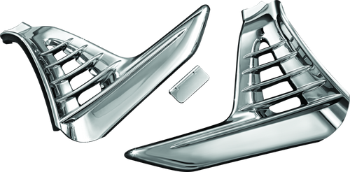 Kuryakyn 3913 - Louvered Battery Box Cover 01-10 GL1800 Chrome