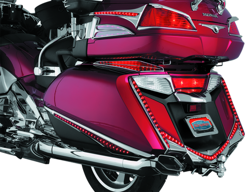 Kuryakyn 3236 - L.E.D. Rear Fender Tip 12-17 GL1800 Chrome Red Lens