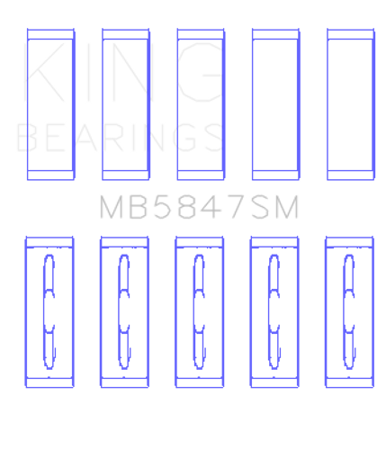 King Engine Bearings MB5847SM0.25 - MAIN BEARING SET For FORD 6.7 POWER STROKE V8 DIESEL OS +.040