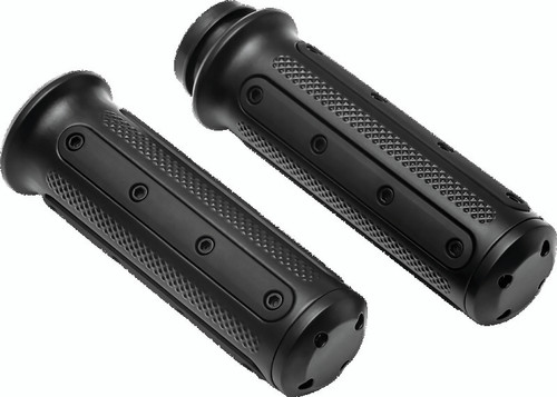 Kuryakyn 6123 - Heavy Industry Grips Throttle-By-Wire Black