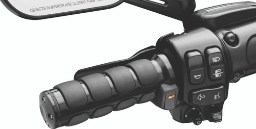 Kuryakyn 6473 - Heated ISO Grips Dual Cable Gloss Black