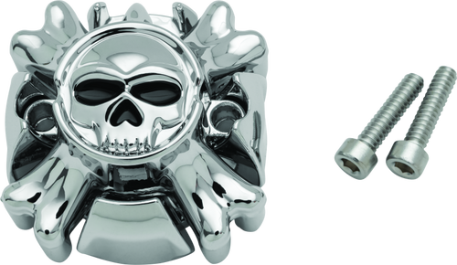 Kuryakyn 6281 - Replacement Zombie Grip Emblems Without Throttle Boss Chrome